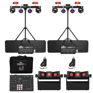 2x Chauvet DJ Gigbar Move   ILS with 2x EZBeam Q3 ILS, inc ILS Command and DFIUSB2