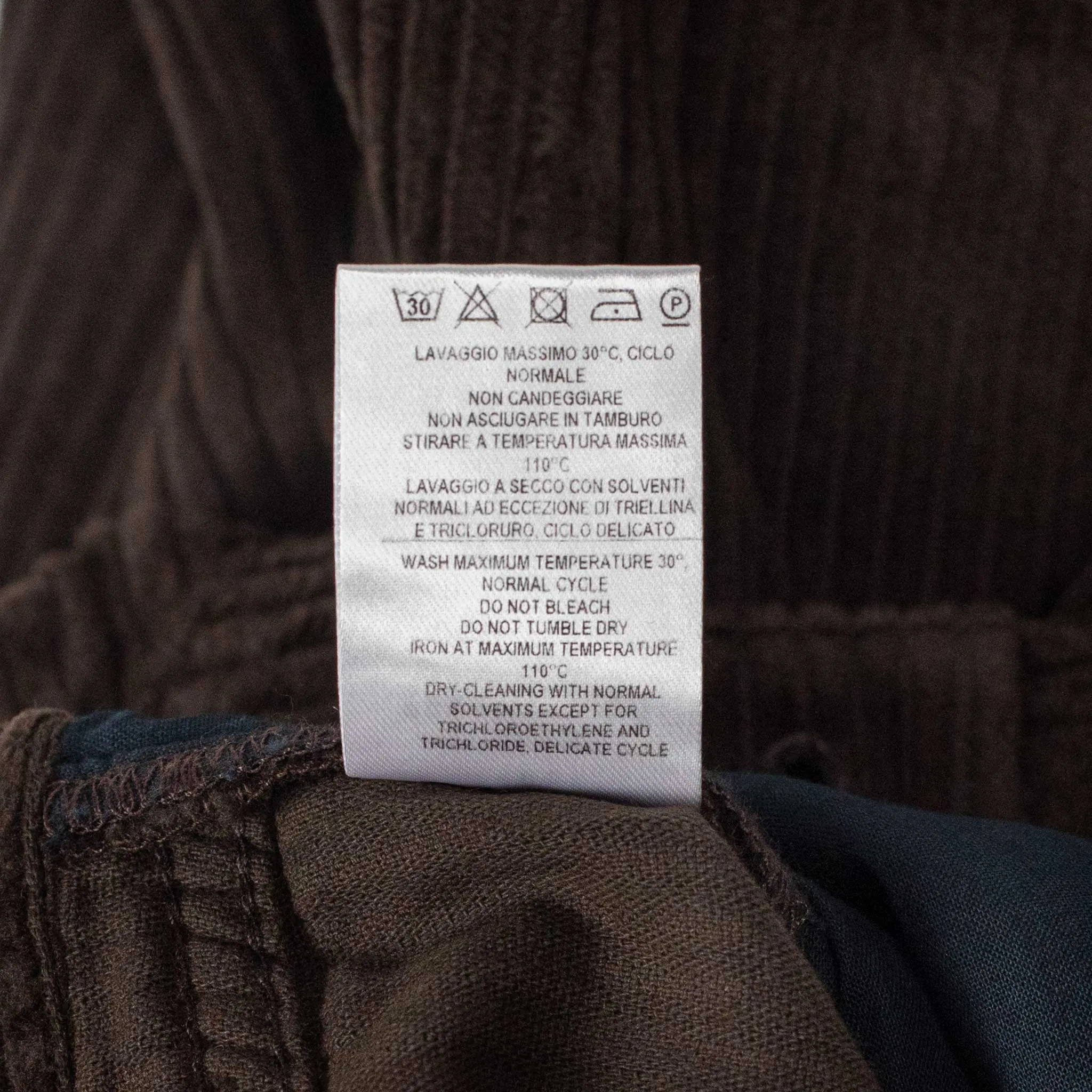 Aacero 5 pocket pants in brown wide wale cotton corduroy