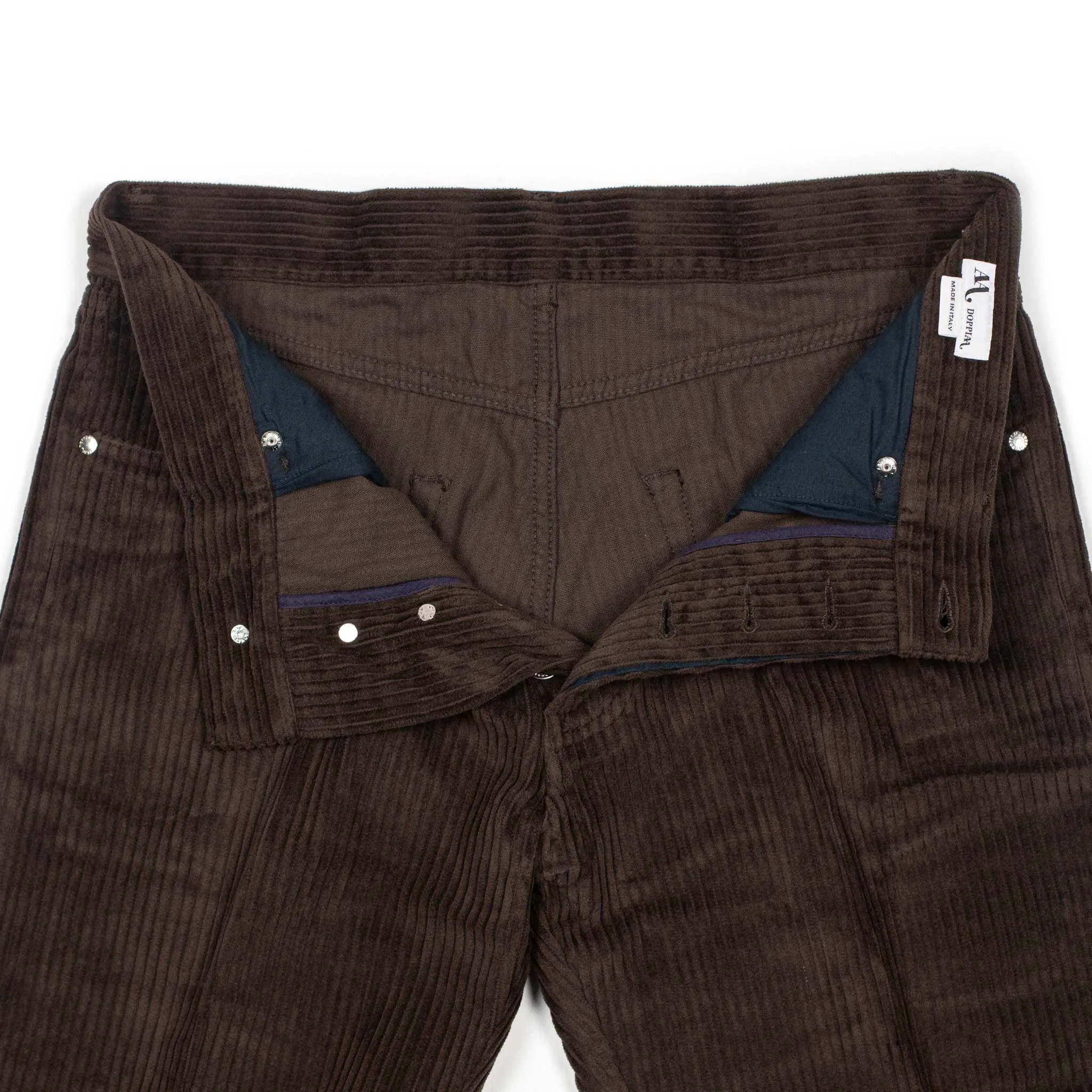 Aacero 5 pocket pants in brown wide wale cotton corduroy
