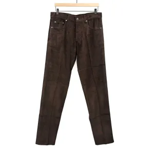 Aacero 5 pocket pants in brown wide wale cotton corduroy