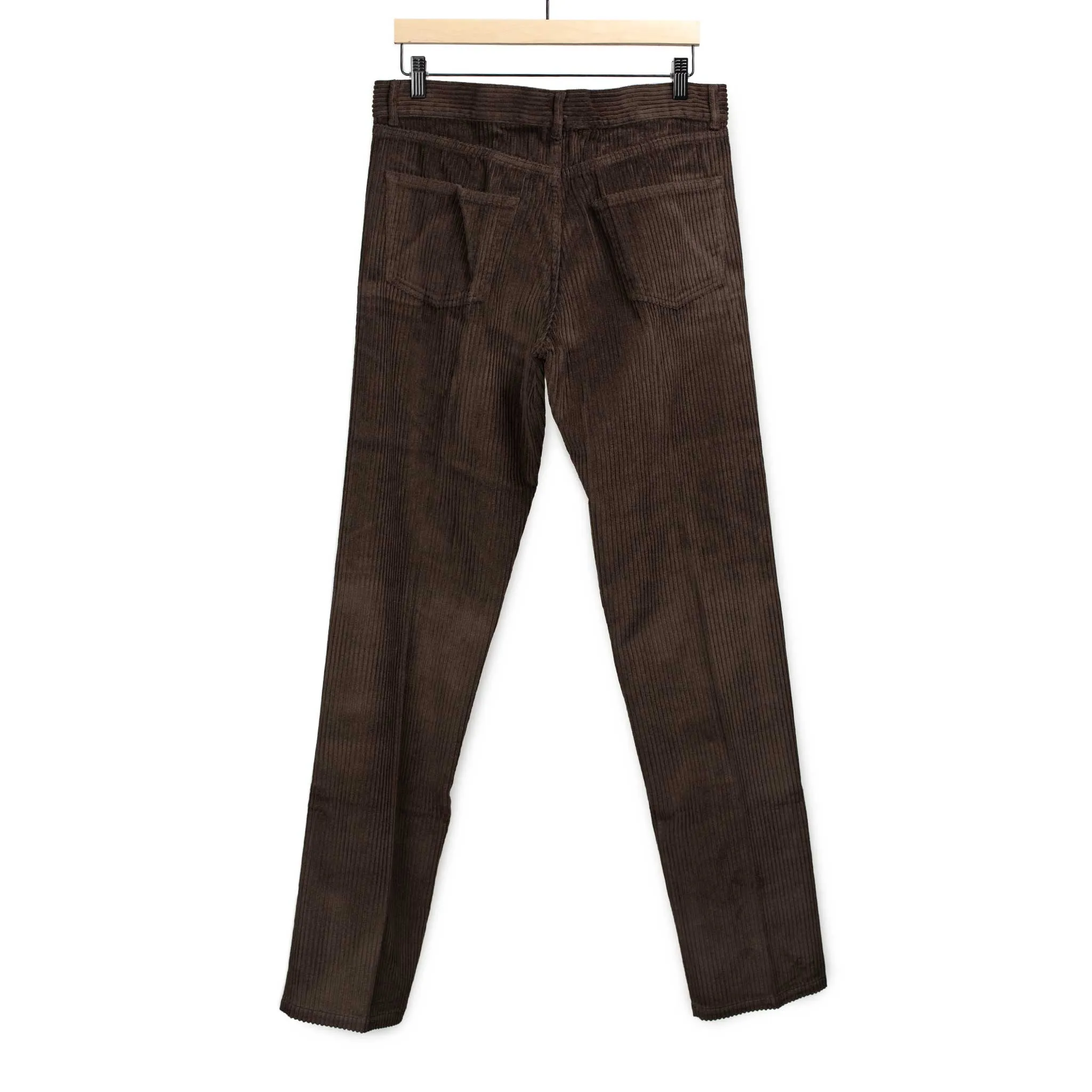 Aacero 5 pocket pants in brown wide wale cotton corduroy