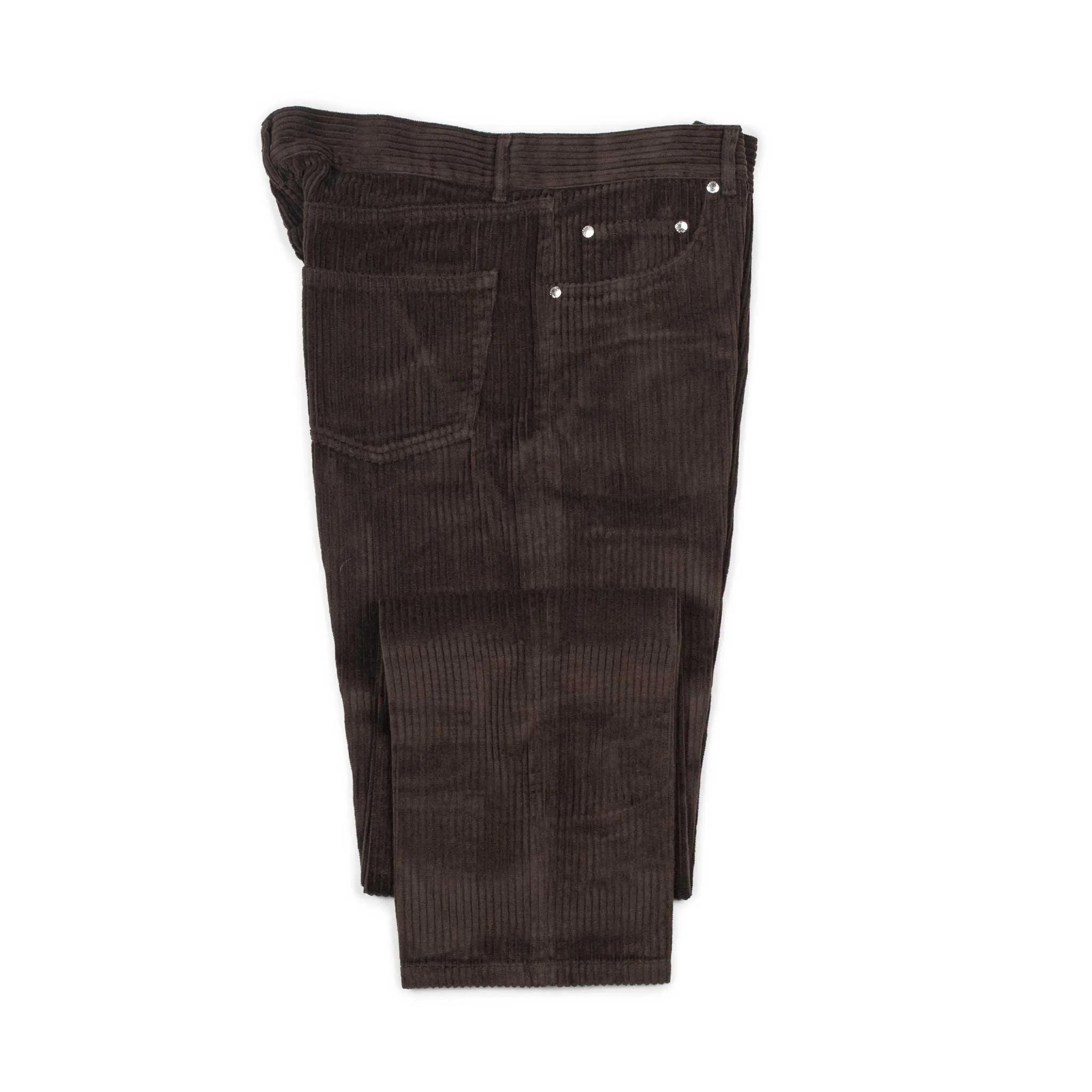 Aacero 5 pocket pants in brown wide wale cotton corduroy
