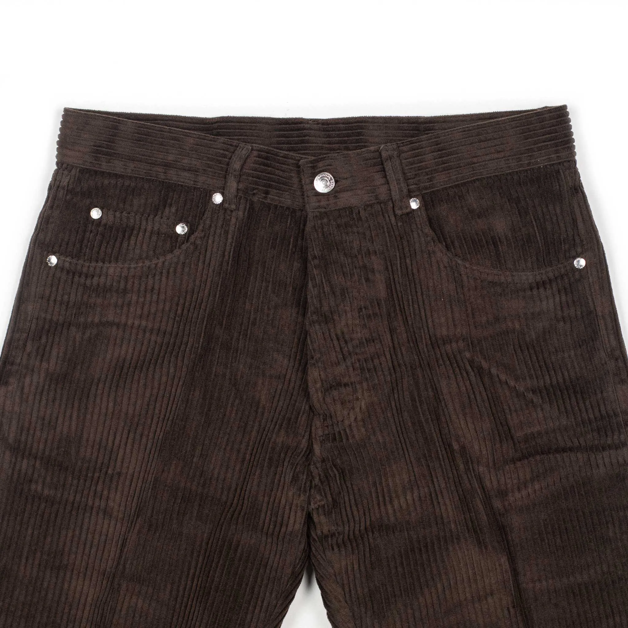 Aacero 5 pocket pants in brown wide wale cotton corduroy