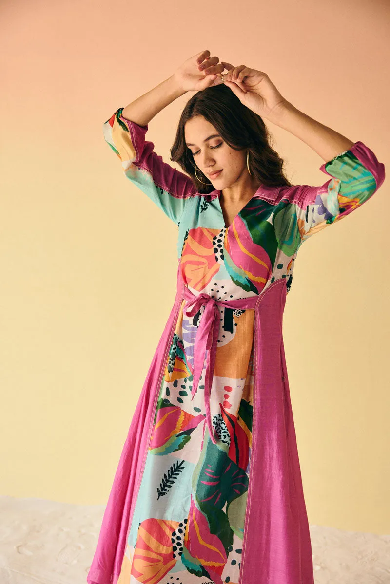 BEACHY FRONT BELT DRESS