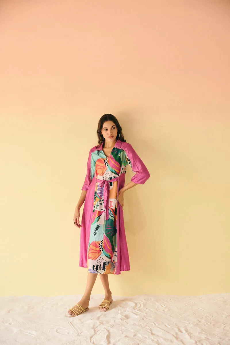BEACHY FRONT BELT DRESS