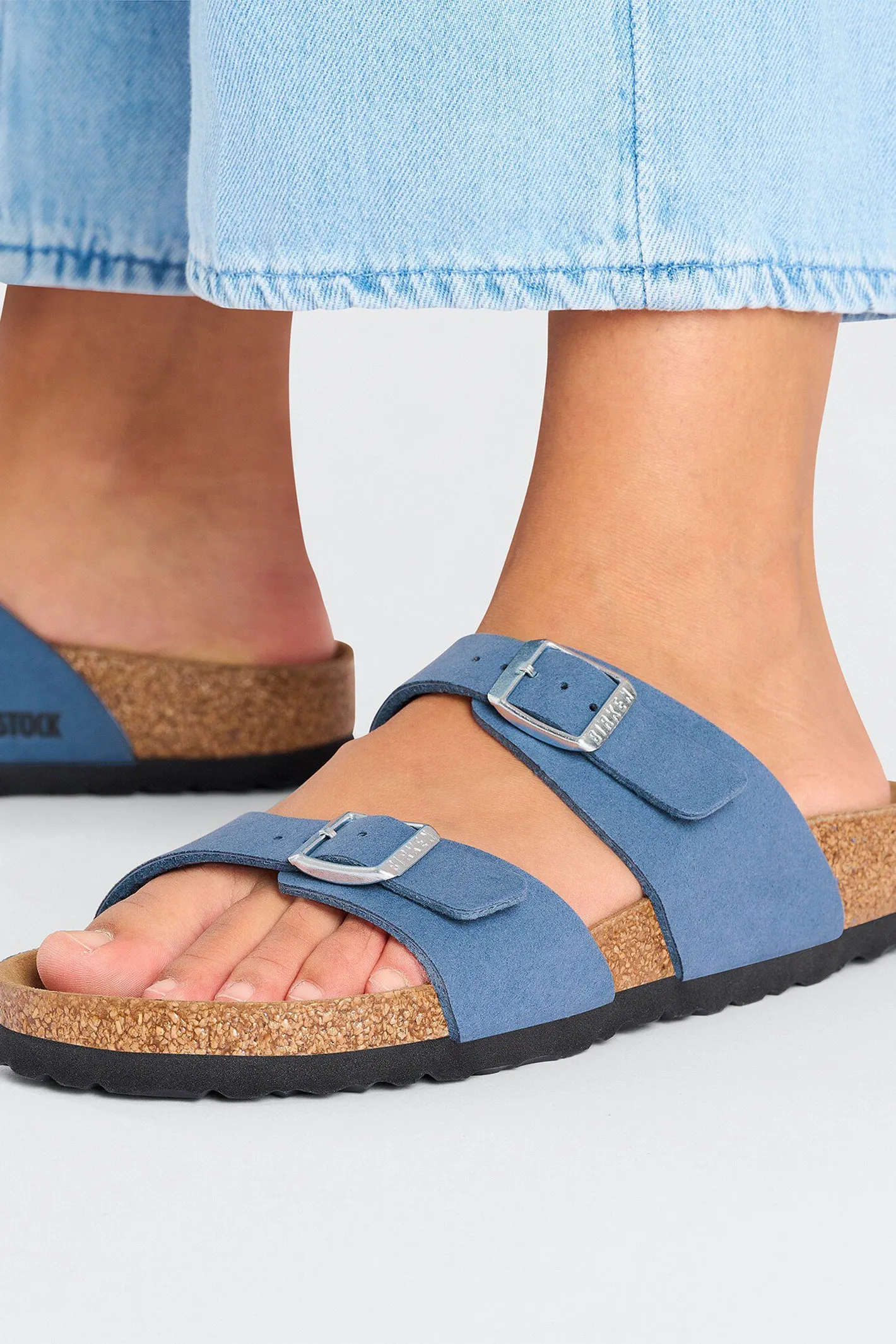 Birkenstock Sydney SYN Soft Elemental Blue Vegan Regular Fit Sandal 1026666