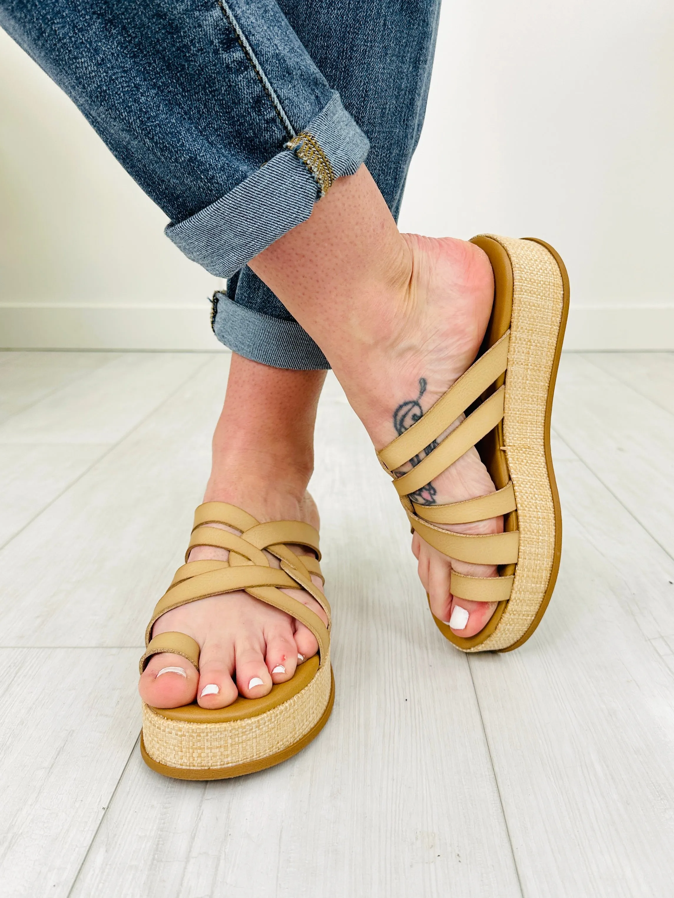 Breezy Heights Sandals In Lt Almond