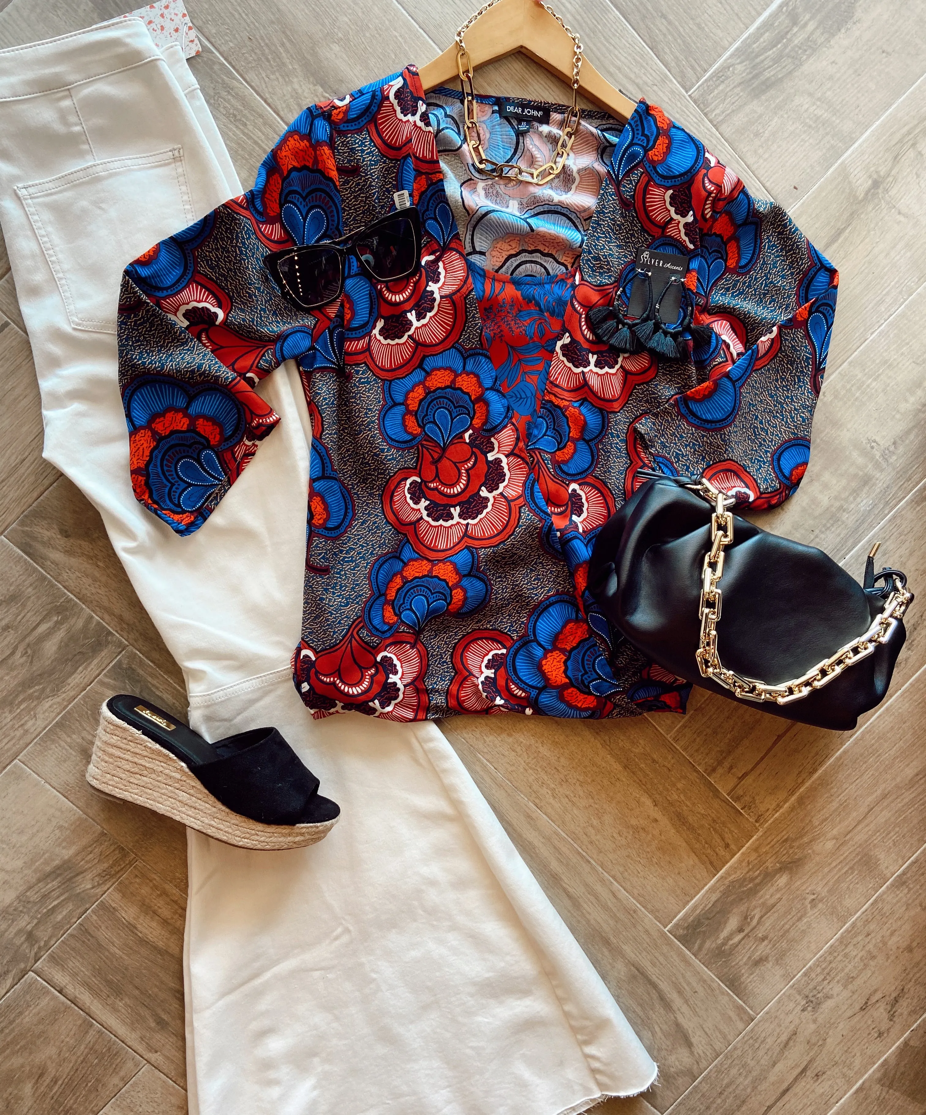 DEARJOHN Floral REIGN Surplice Twofer Top