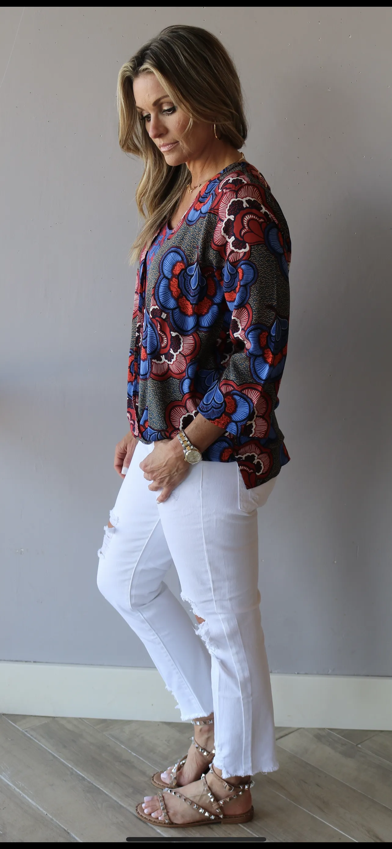 DEARJOHN Floral REIGN Surplice Twofer Top