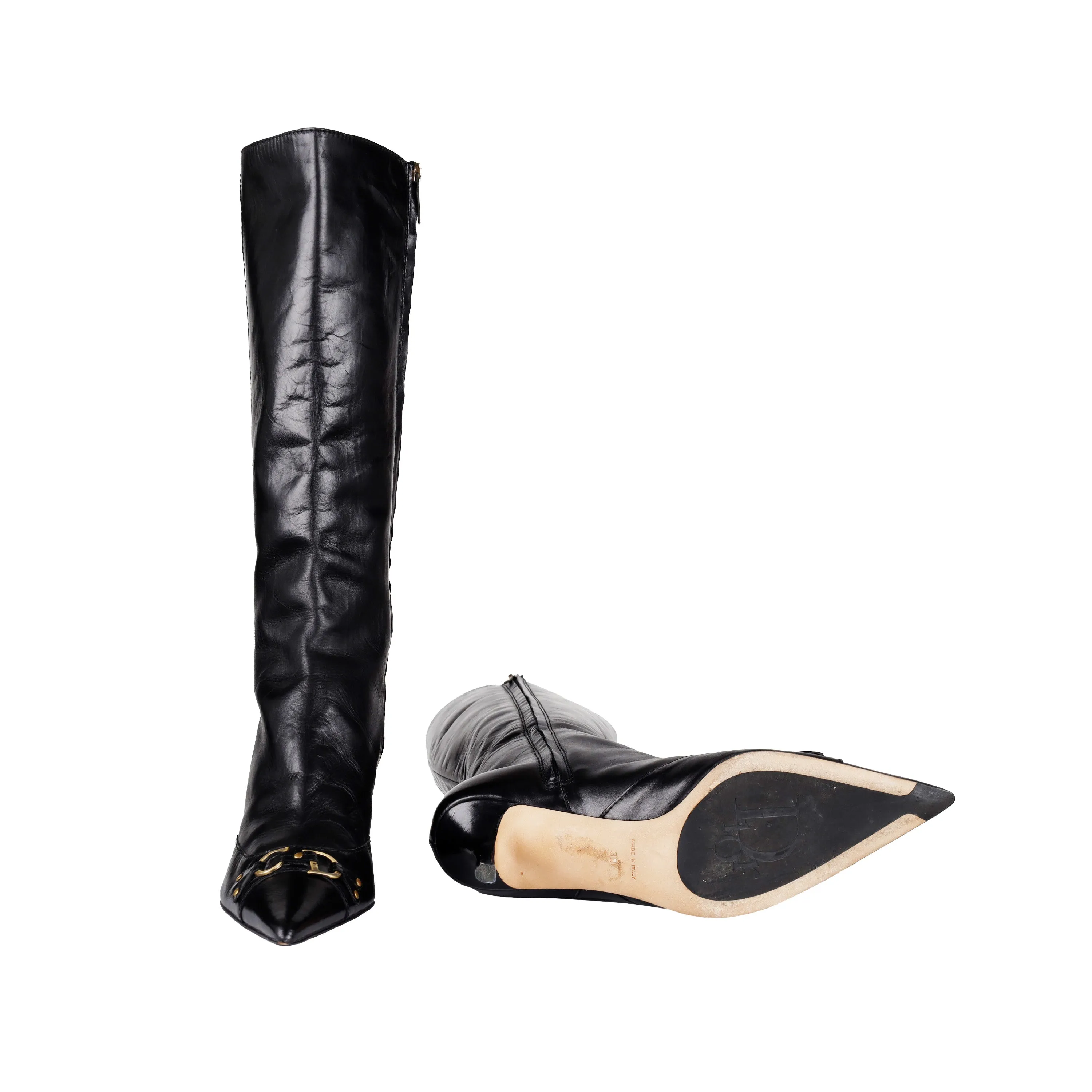 Dior Pointed Toe Knee High Boots - '00s