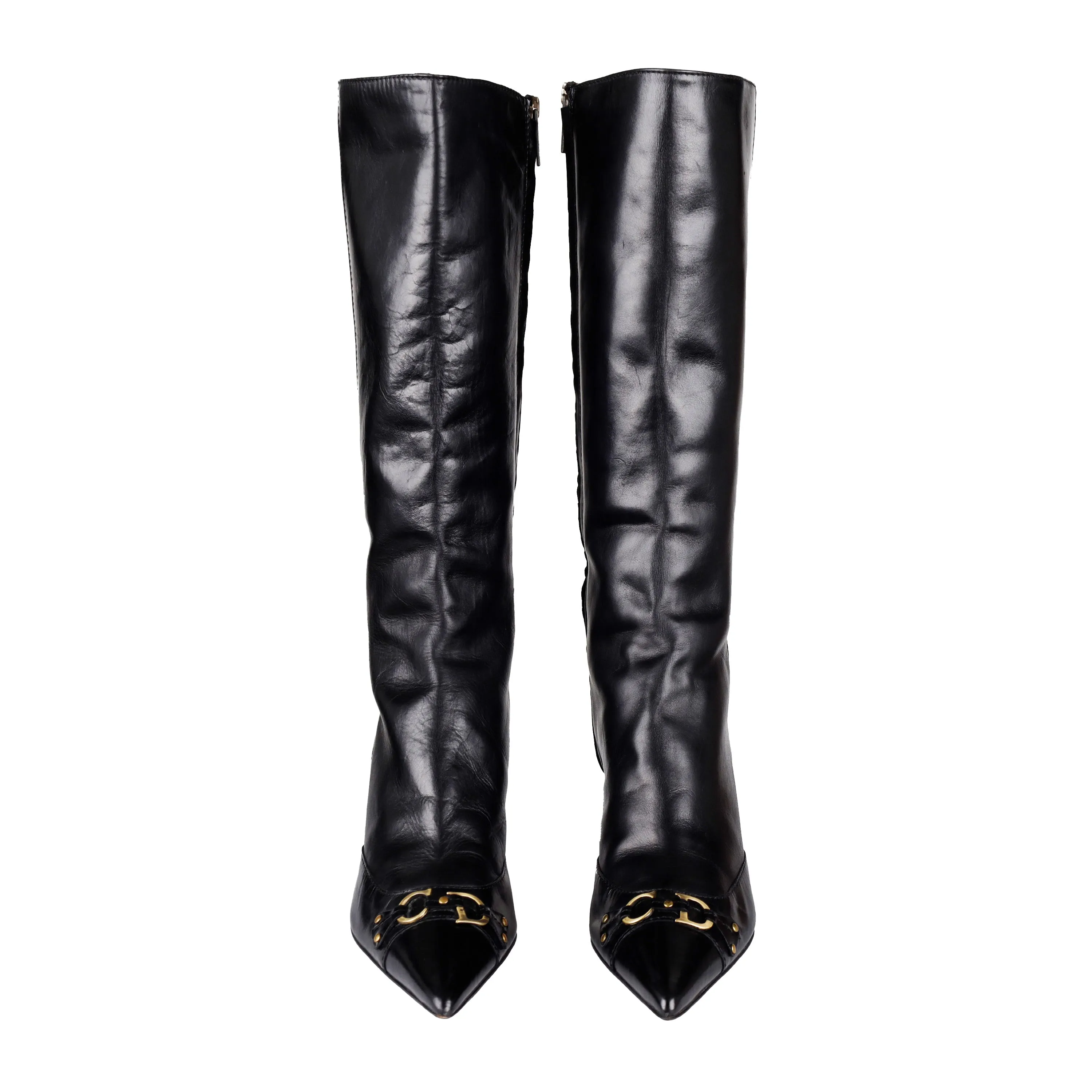 Dior Pointed Toe Knee High Boots - '00s