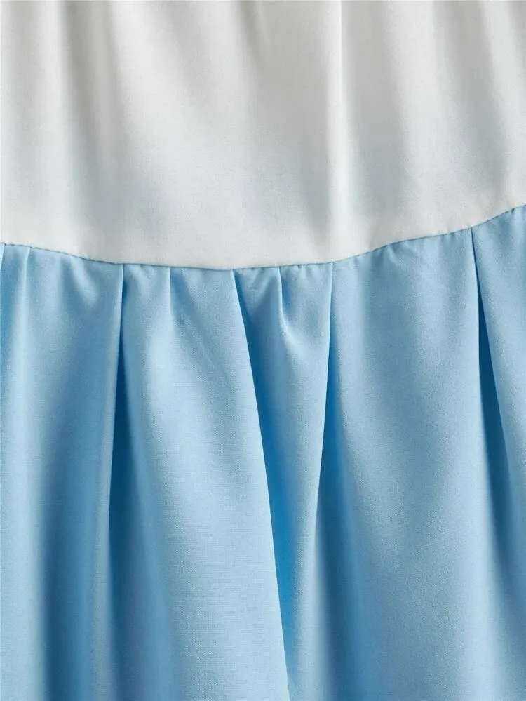 Girls’ Color Block Cami Dress in Blue