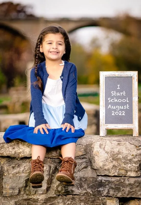 Girls’ Color Block Cami Dress in Blue