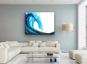 Glossy Metal print-Blue Wave