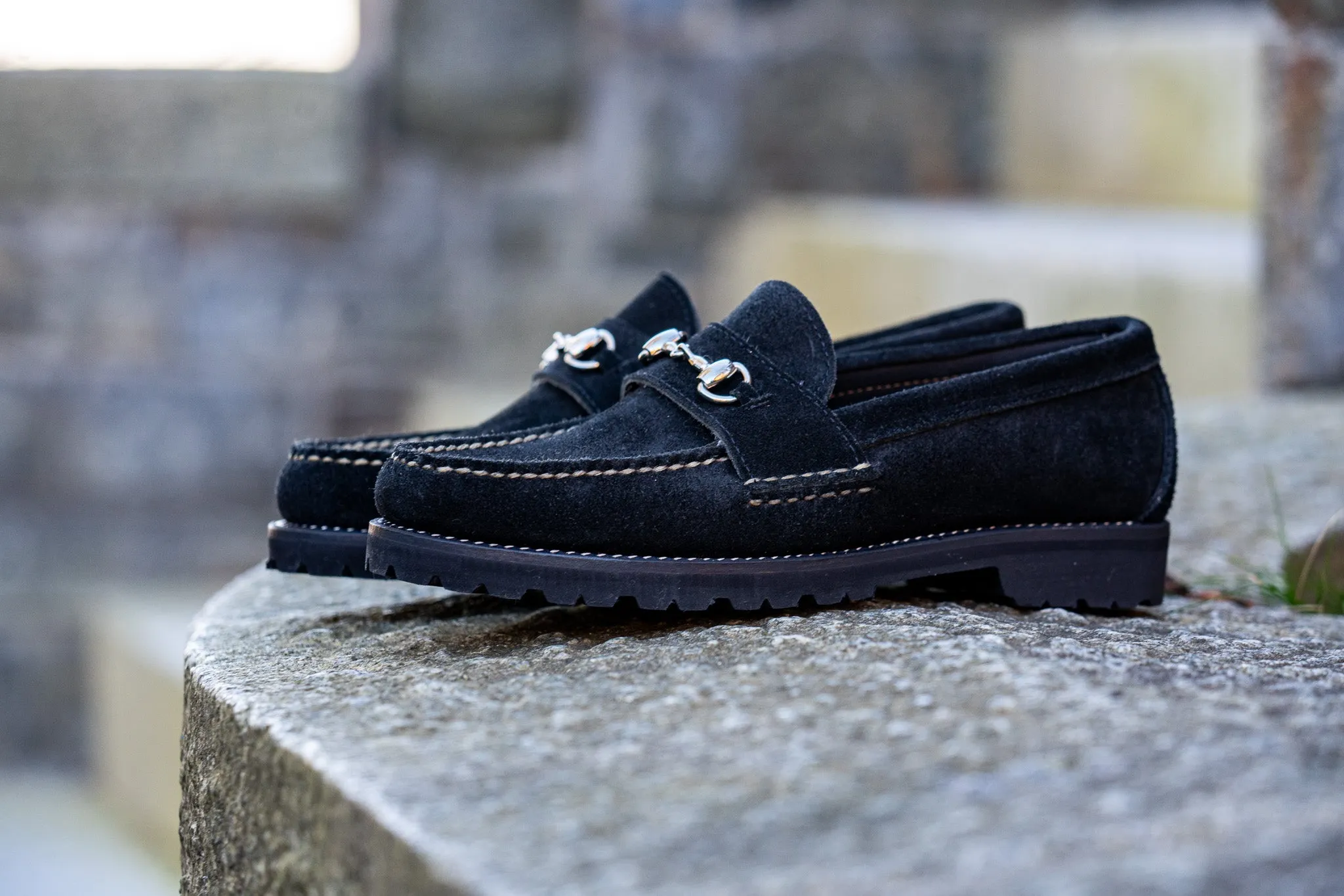Horsebit Loafer w/Lug Sole - Black Orion Fleshout