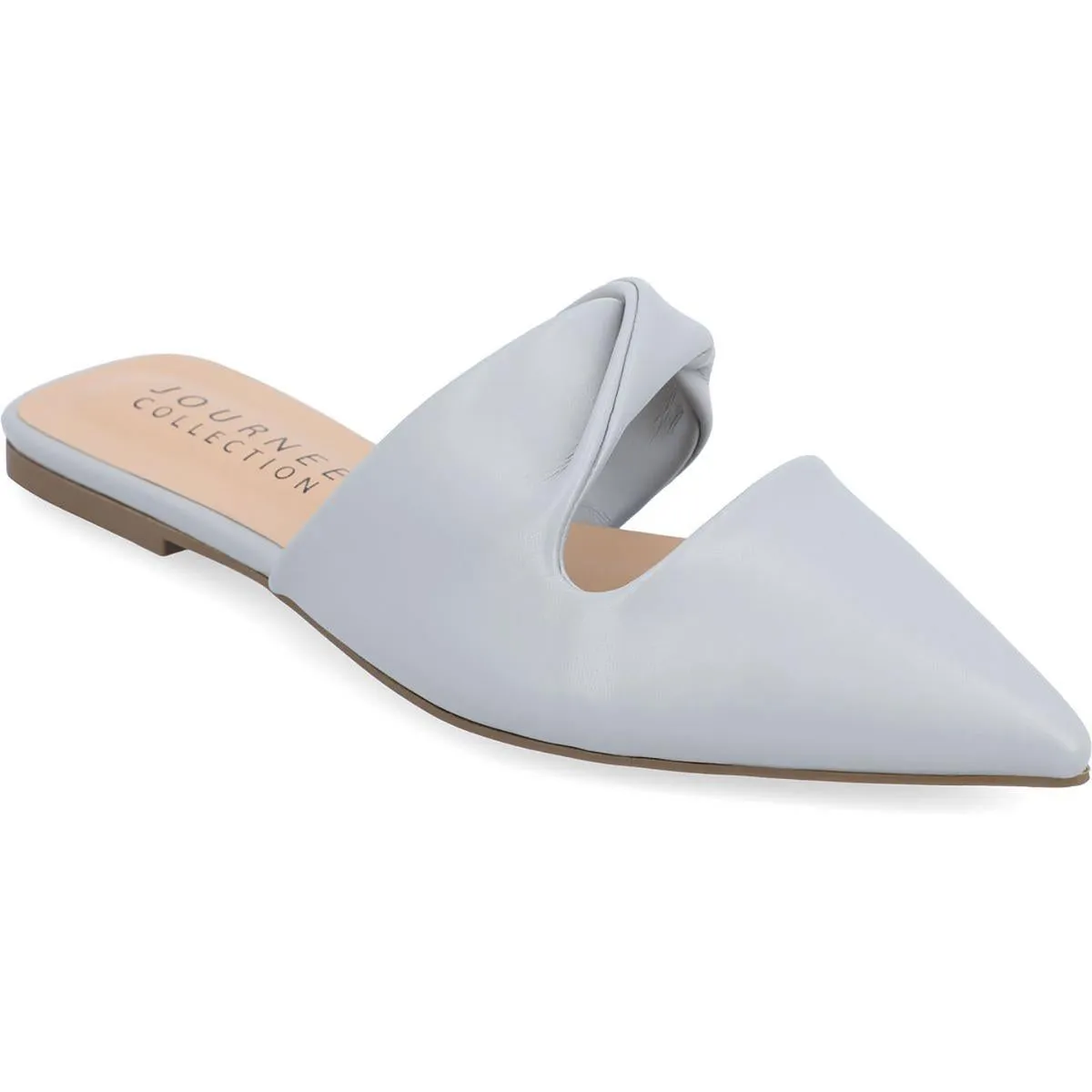 Journee Collection Womens Enniss Faux Leather Pointed Toe Mules
