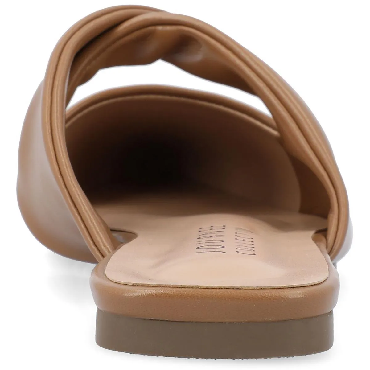 Journee Collection Womens Enniss Faux Leather Pointed Toe Mules