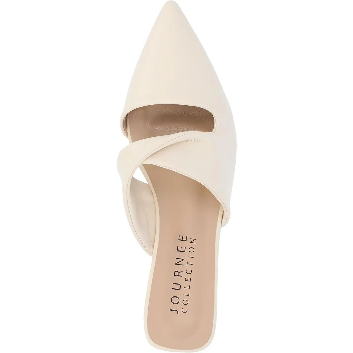 Journee Collection Womens Enniss Faux Leather Pointed Toe Mules