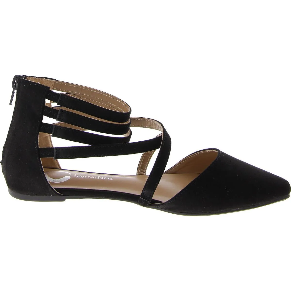 Journee Collection Womens     Pointed Toe Slip On Ankle Strap