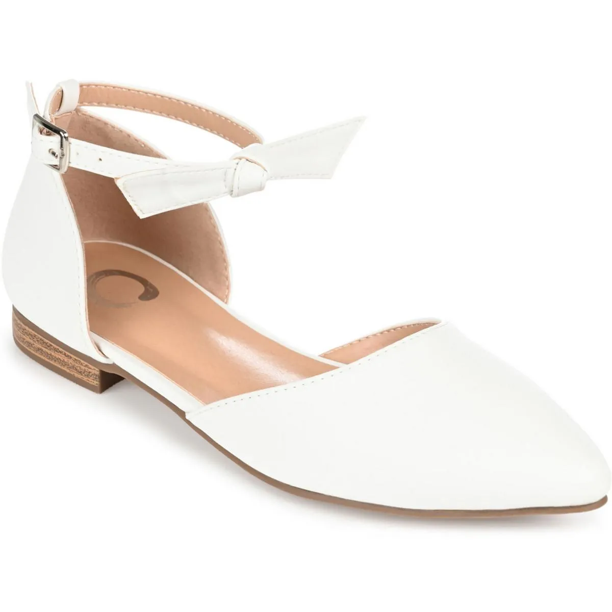 Journee Collection Womens Vielo Faux Leather Pointed Toe D'Orsay