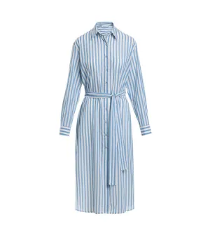 Kallia Midi Shirtdress Sky/Yellow Stripes