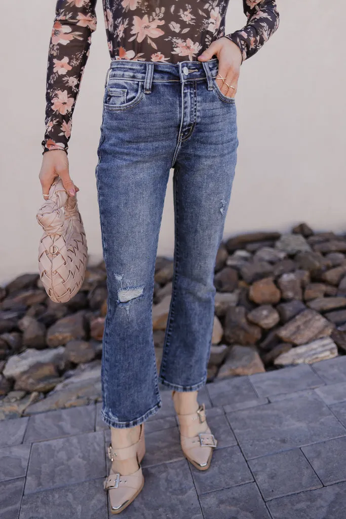 Kancan Bella Vista High-Rise Crop Flare Jeans