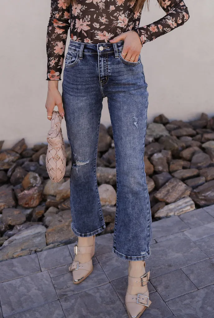 Kancan Bella Vista High-Rise Crop Flare Jeans