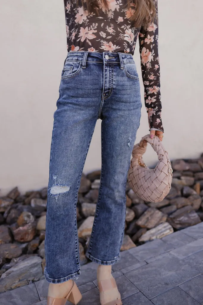 Kancan Bella Vista High-Rise Crop Flare Jeans