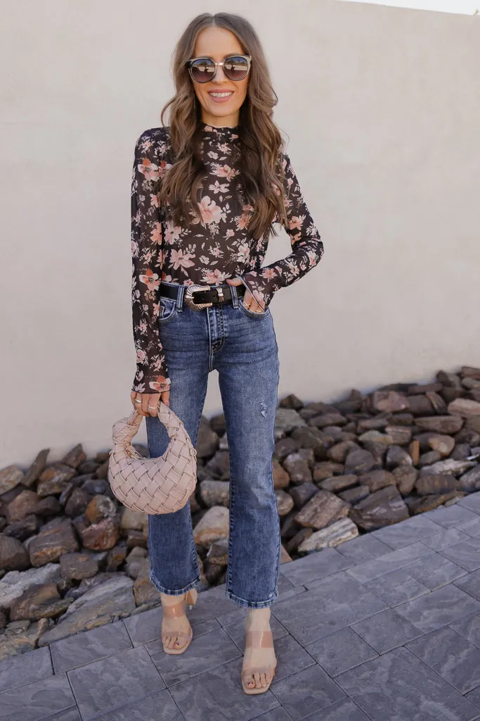 Kancan Bella Vista High-Rise Crop Flare Jeans