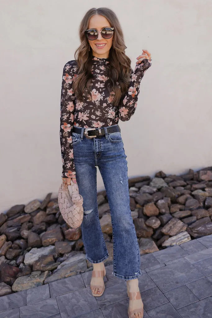 Kancan Bella Vista High-Rise Crop Flare Jeans