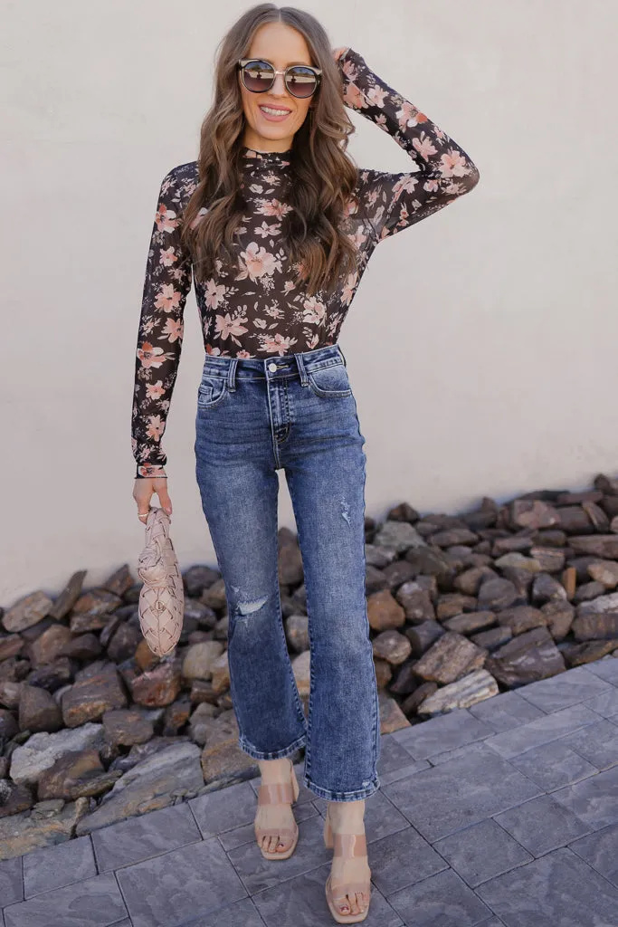 Kancan Bella Vista High-Rise Crop Flare Jeans