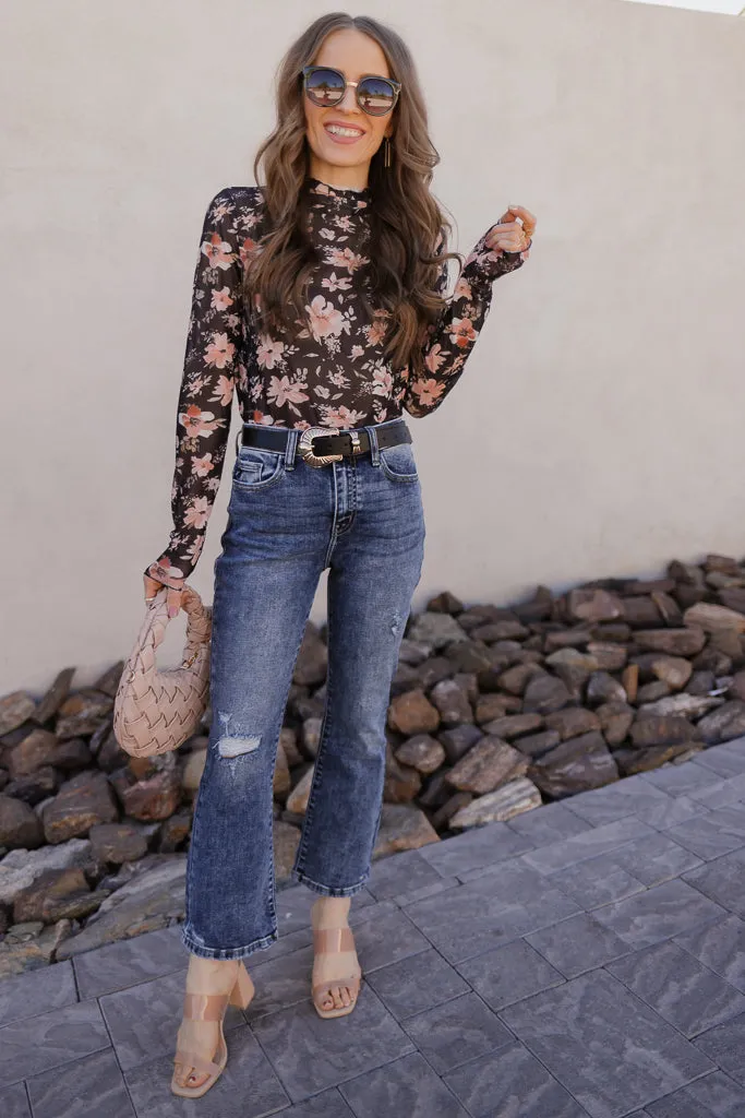 Kancan Bella Vista High-Rise Crop Flare Jeans