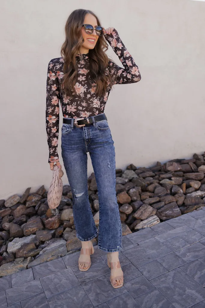 Kancan Bella Vista High-Rise Crop Flare Jeans