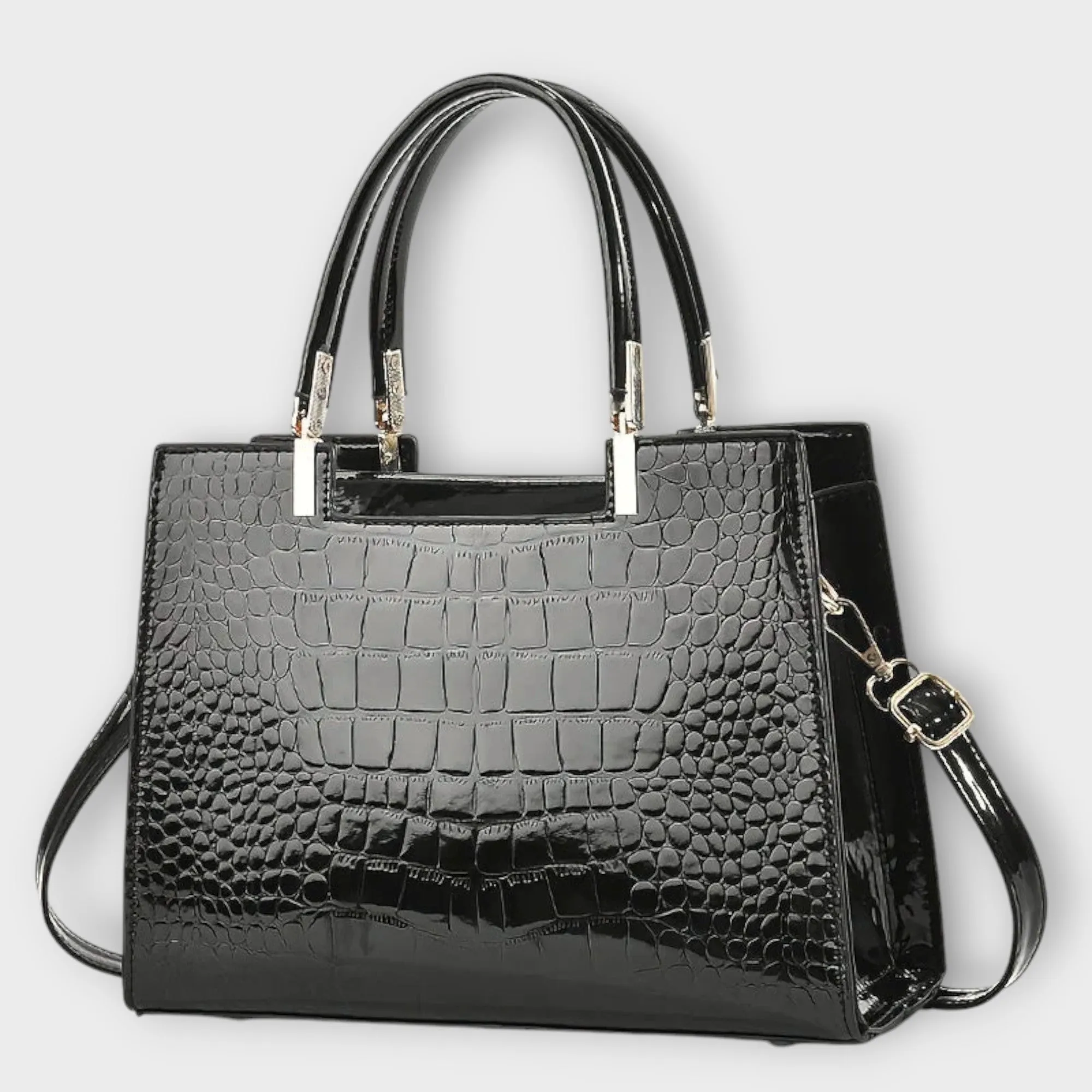 Lonova Glossy Croc Handbag