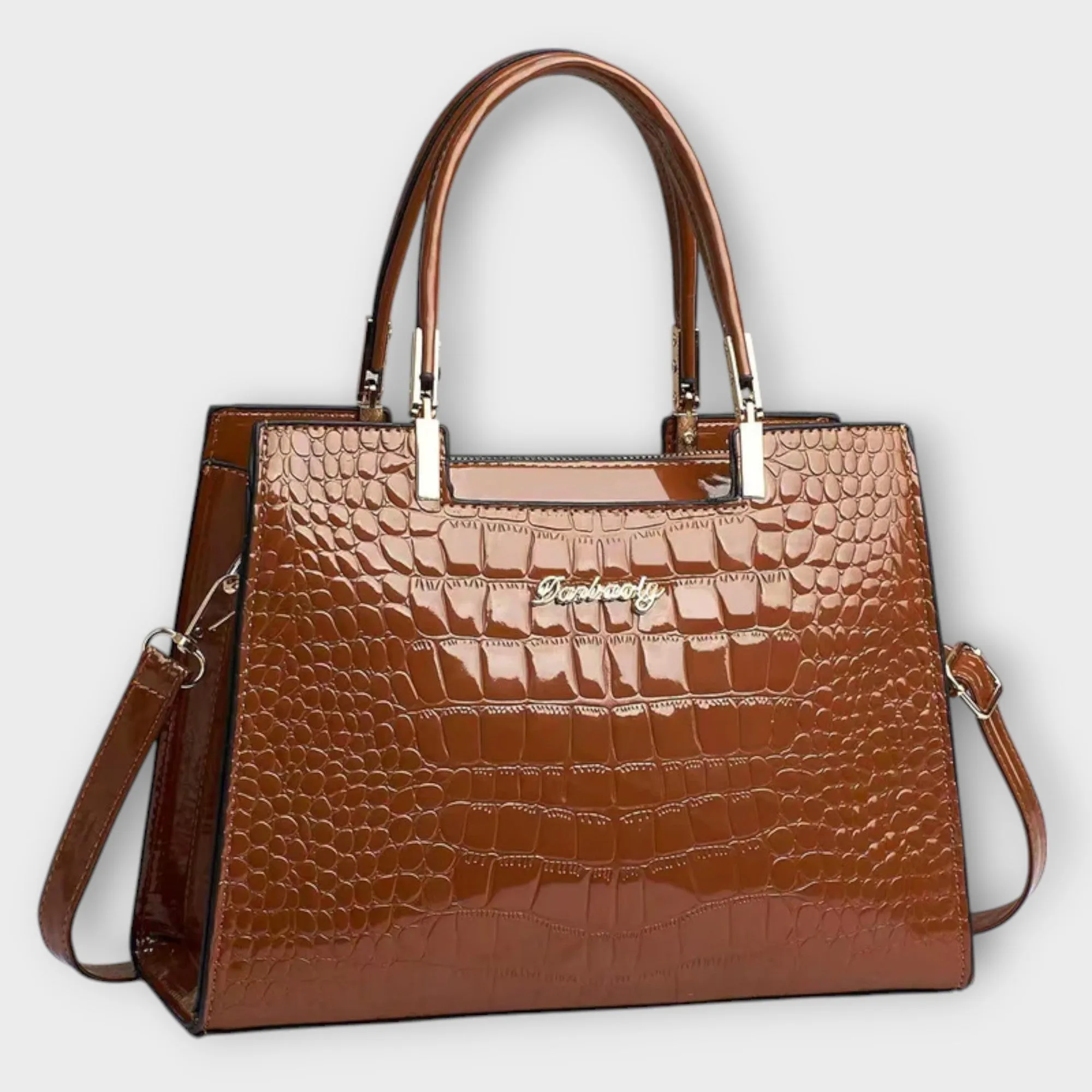 Lonova Glossy Croc Handbag