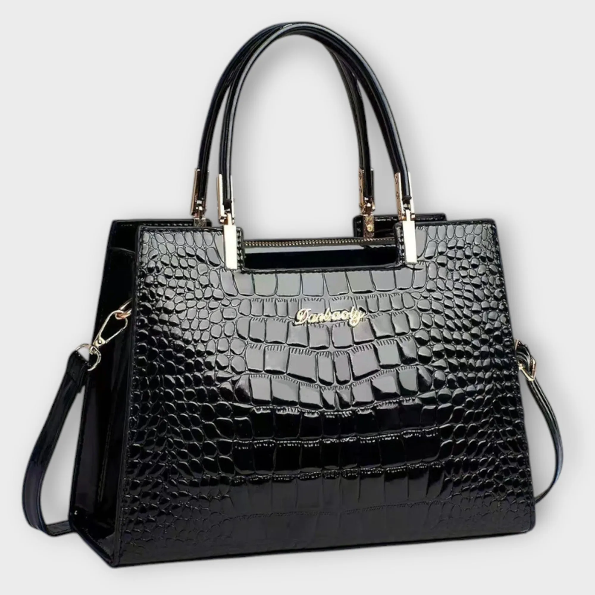 Lonova Glossy Croc Handbag