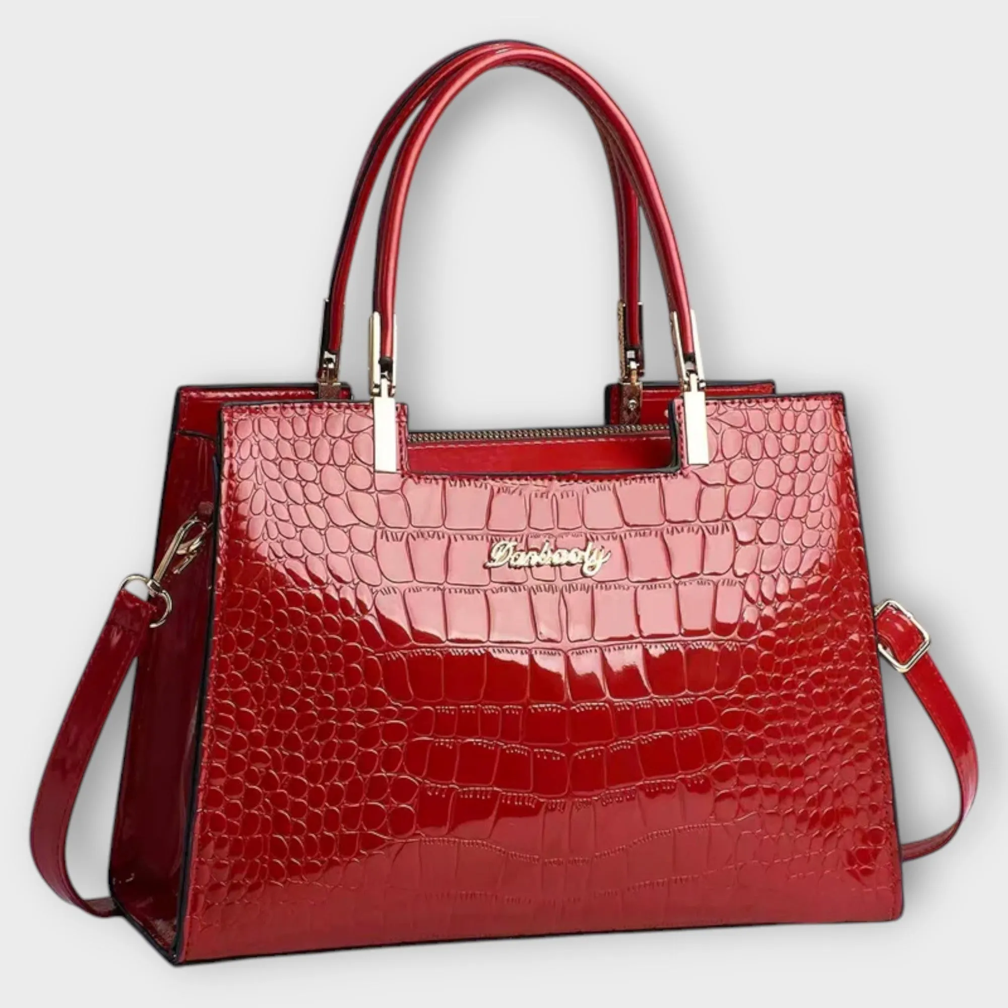 Lonova Glossy Croc Handbag