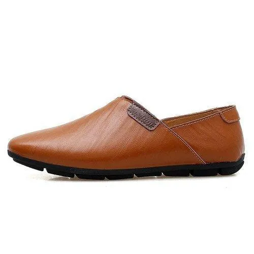 Men Stylish Low Top Doug Shoes Flat Slip On Leather Casual Loafers
