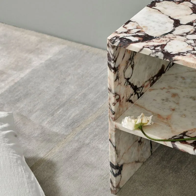 Modern Simple Double-layer Marble Side Table