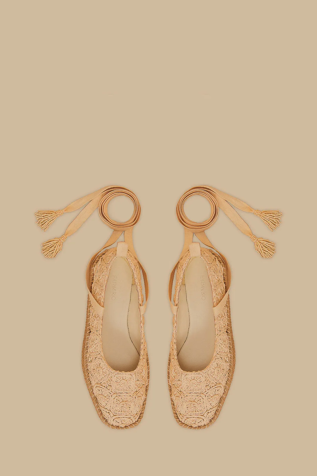 Natural Ballerina Espadrille Flatform Sandal