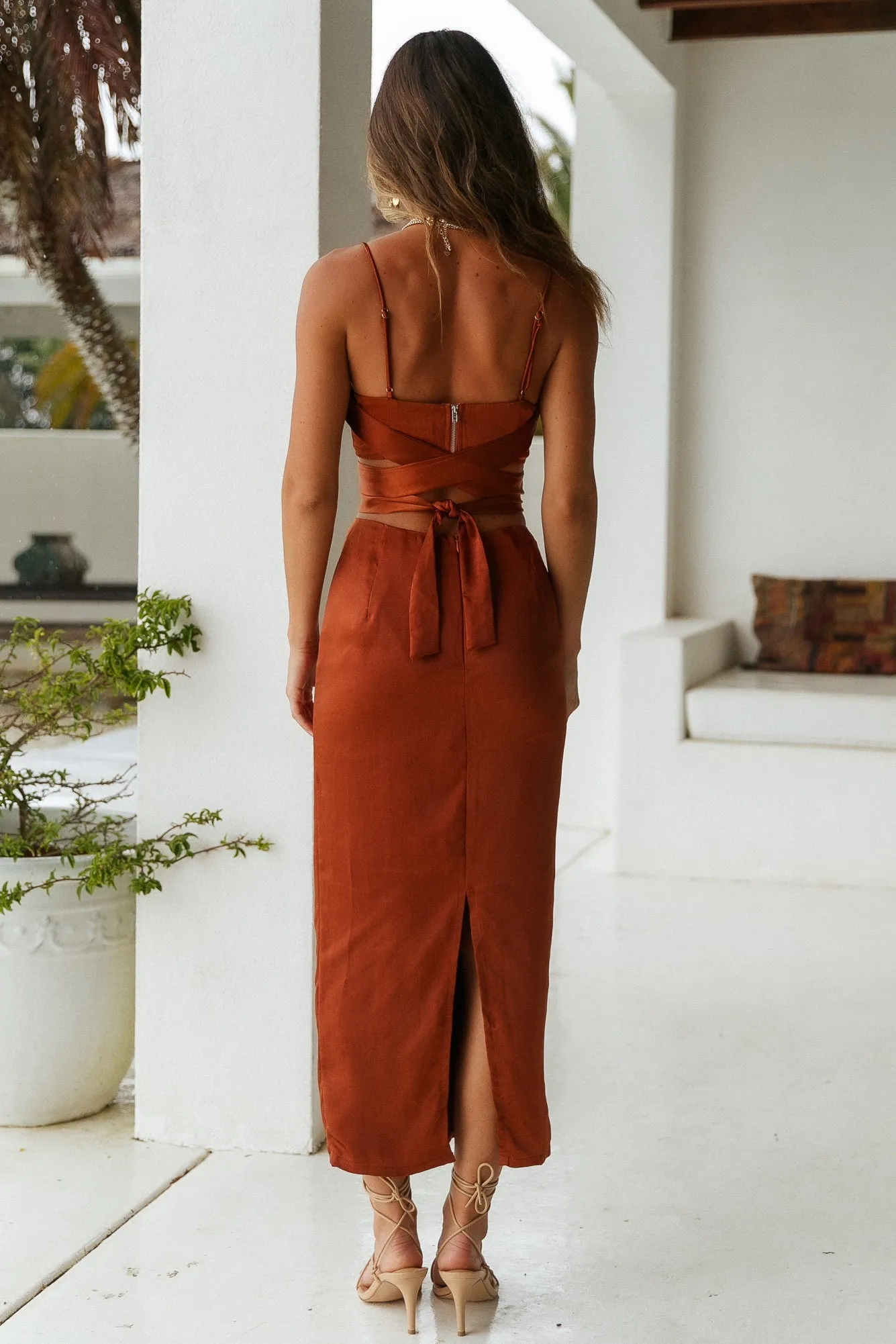 Needing You Crop Top Brown