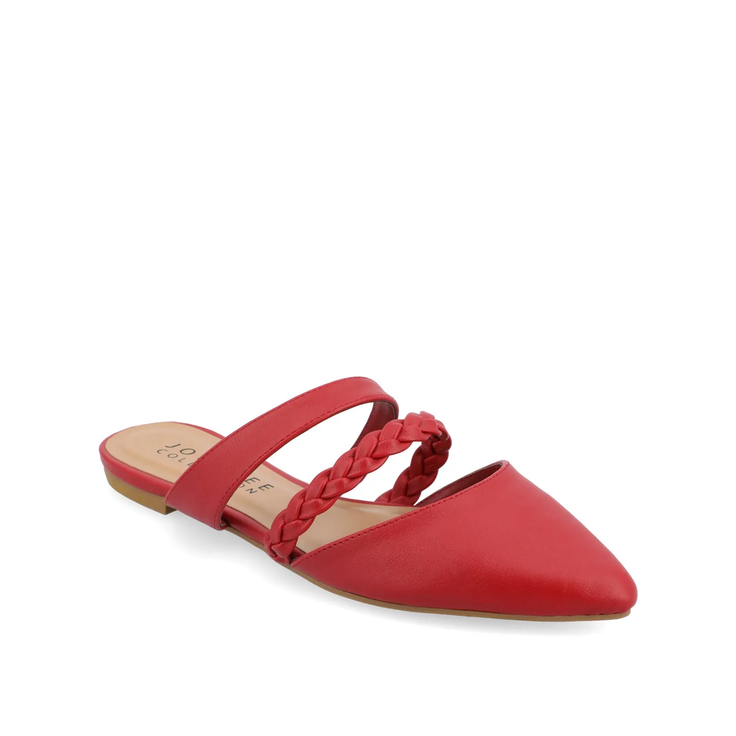 OLIVEA MULE FLATS IN FAUX LEATHER