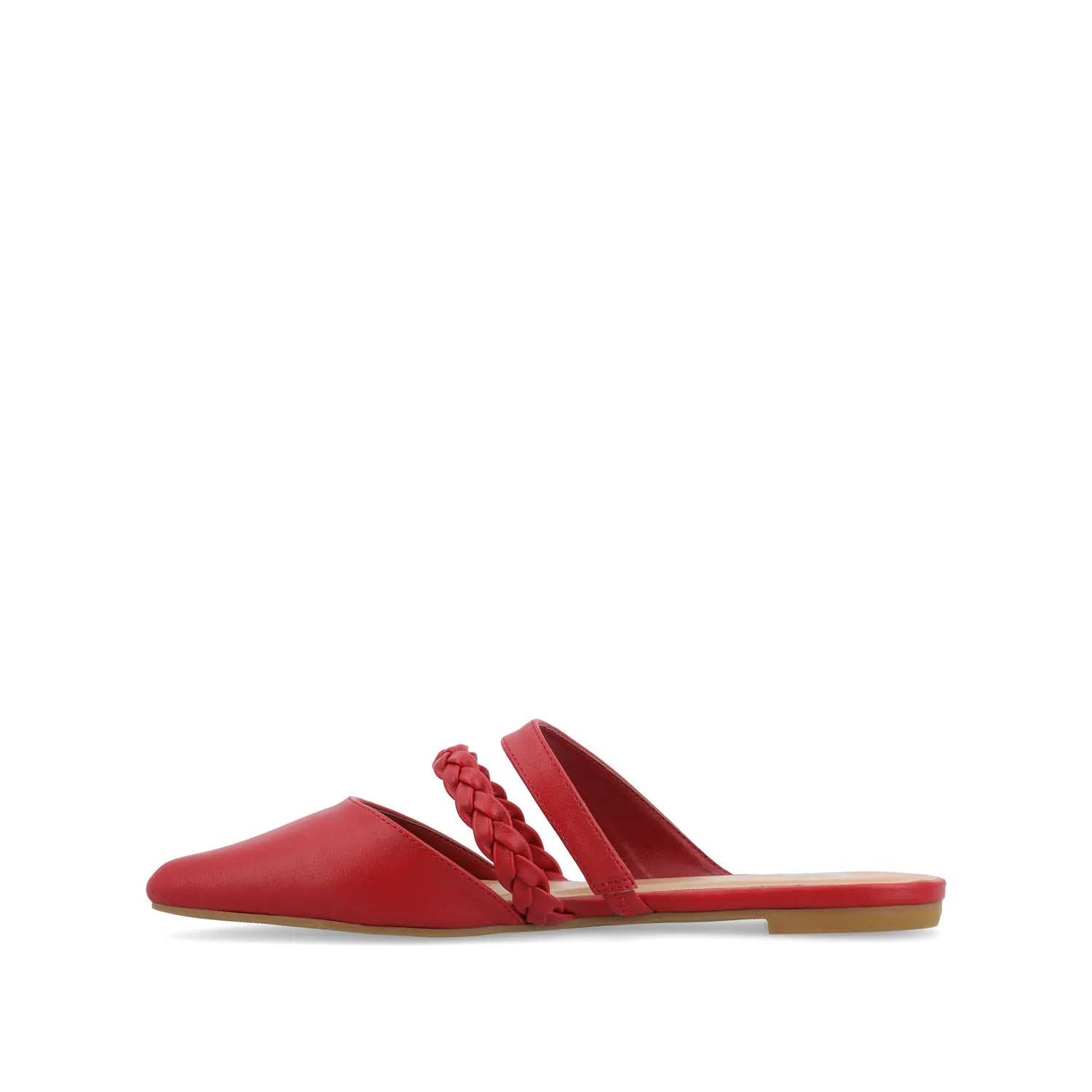 OLIVEA MULE FLATS IN FAUX LEATHER