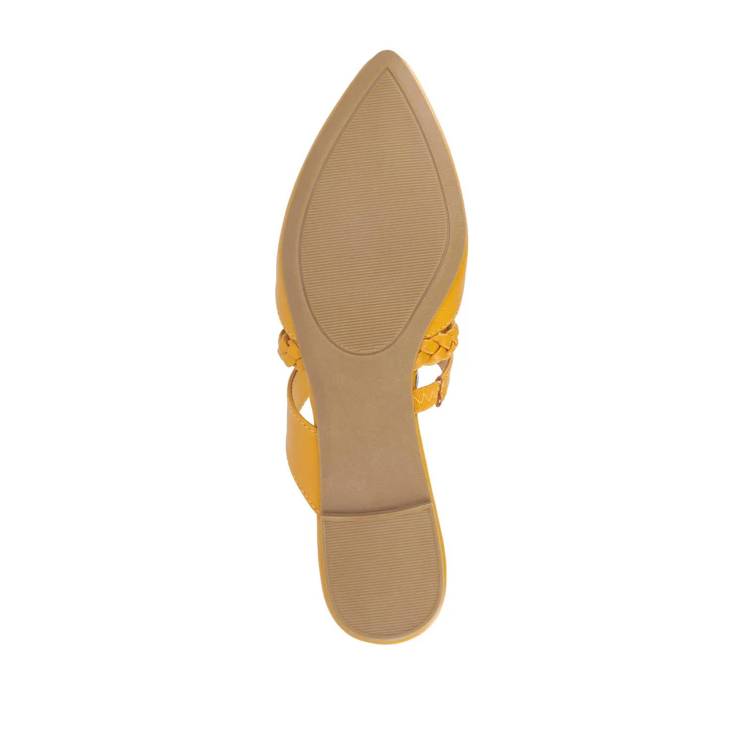 OLIVEA MULE FLATS IN FAUX LEATHER