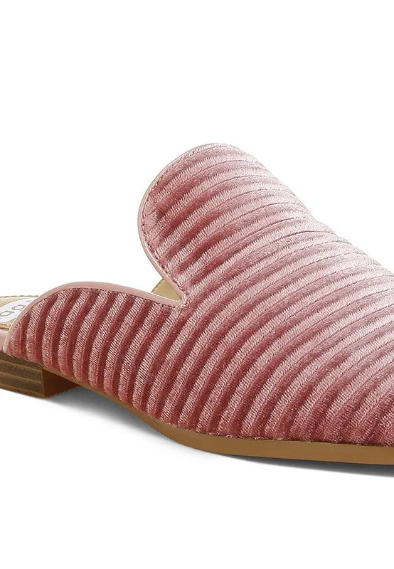 Ouzini Velvet Textured Slip On Mules **This item has free shipping.**