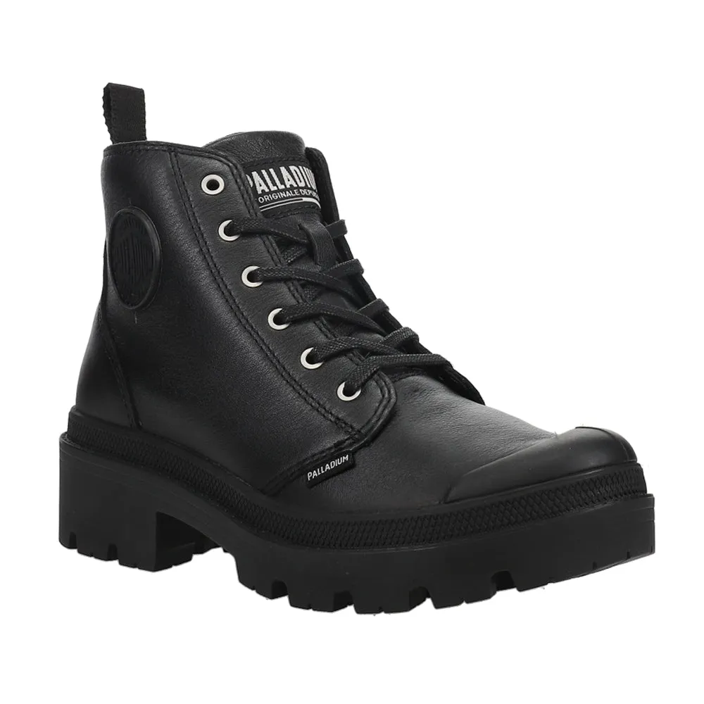 Pallabase Leather Lace Up Booties