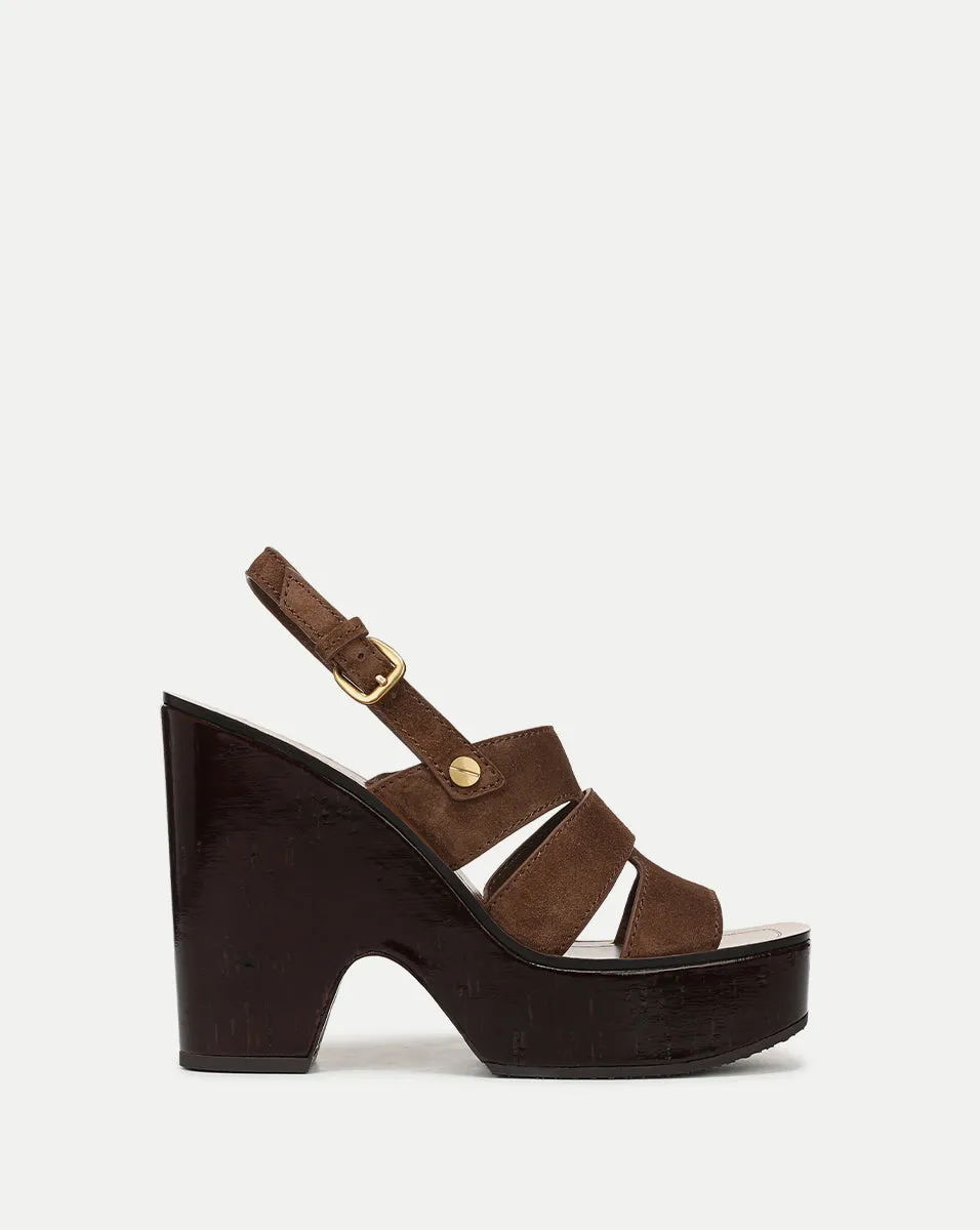 Peony Suede Platform Sandal