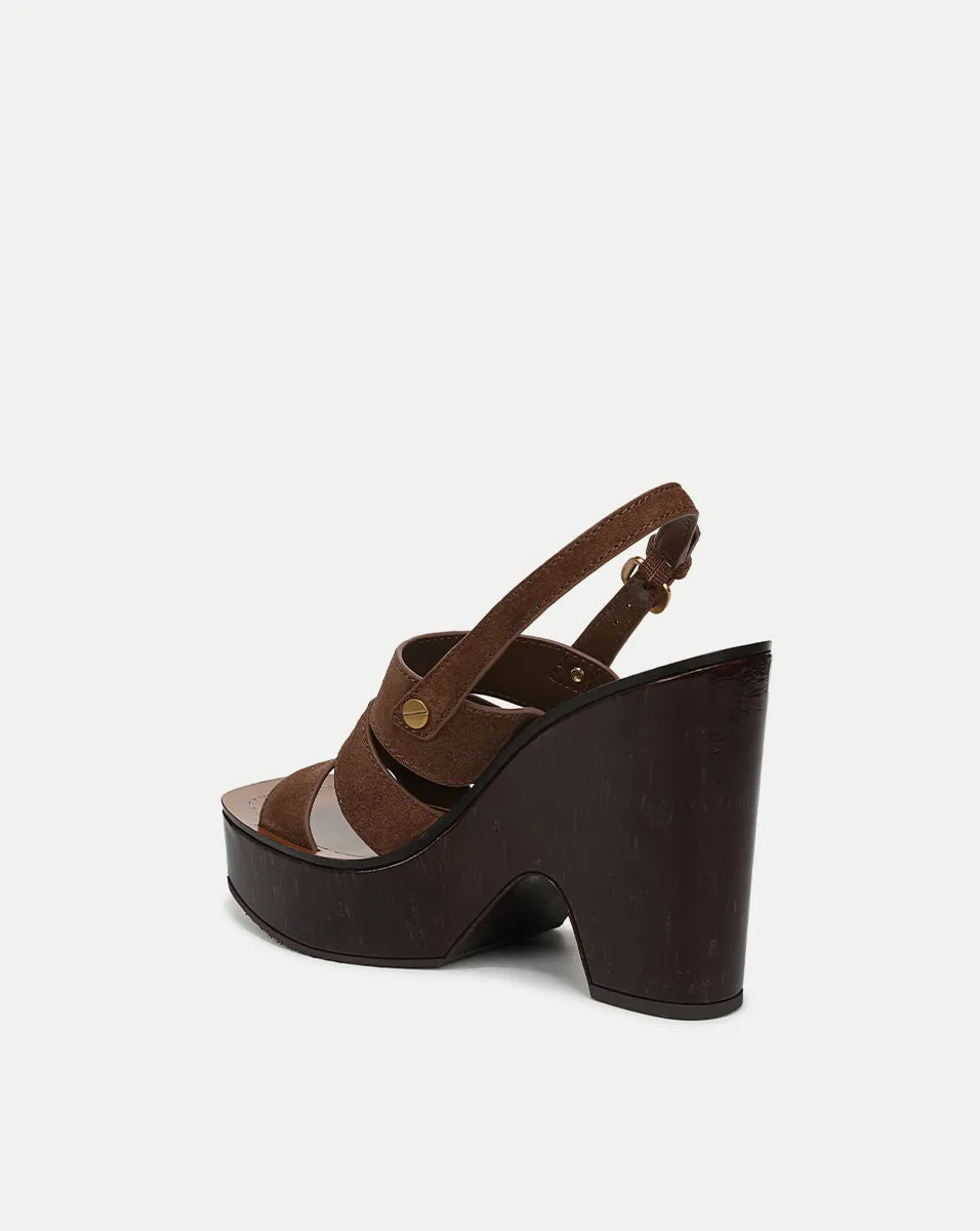 Peony Suede Platform Sandal