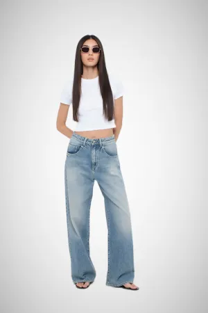 Poppy Wide Leg Medium Waist Jean