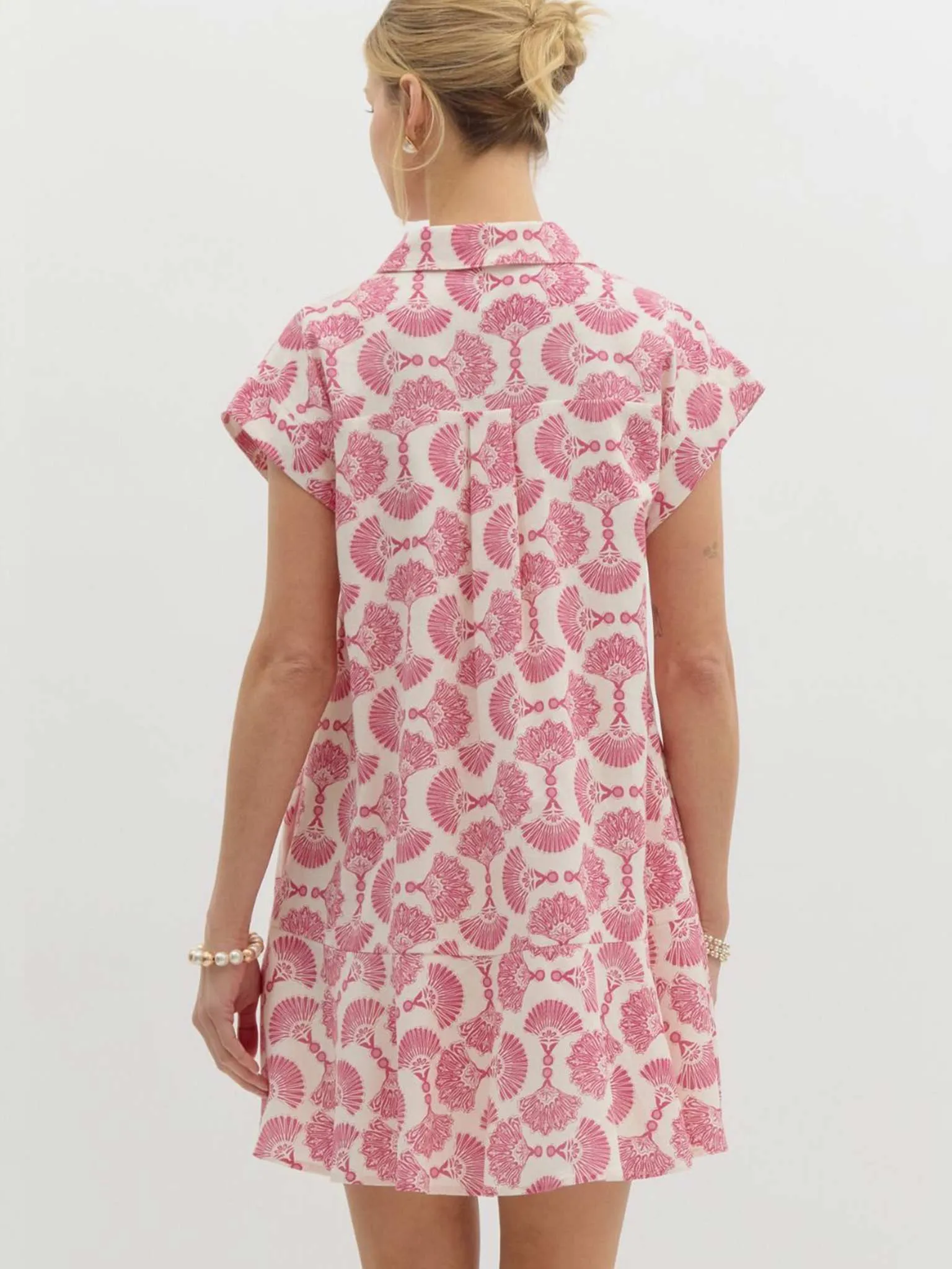 Printed Sleeveless Pullover Mini Dress